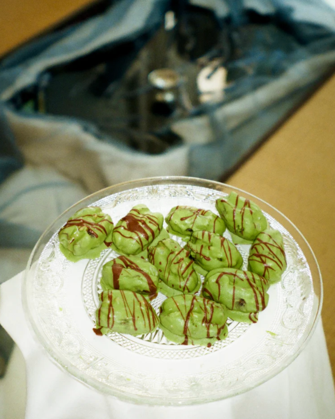 Matcha peanut butter dates